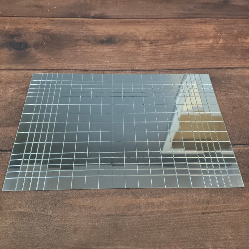Tomorrow Designs Mirror Mosaic Tile Sheet OS Silver Excellent Vintage DIY Decor
